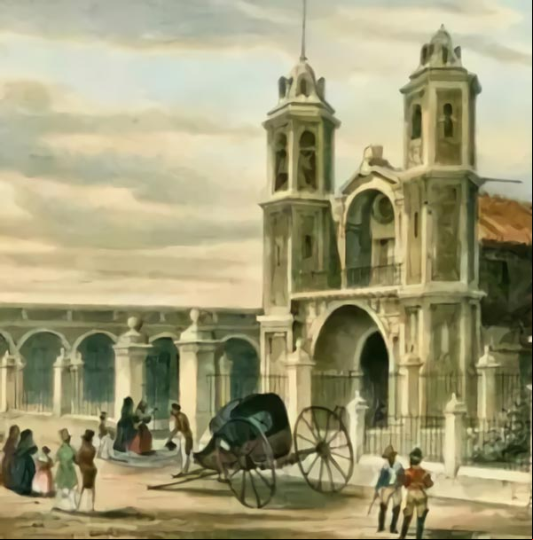 Iglesia del Santo Cristo del Buen Viaje en la Habana en 1800 Iglesia del Santo Cristo del Buen Viaje en la Habana en 1800
