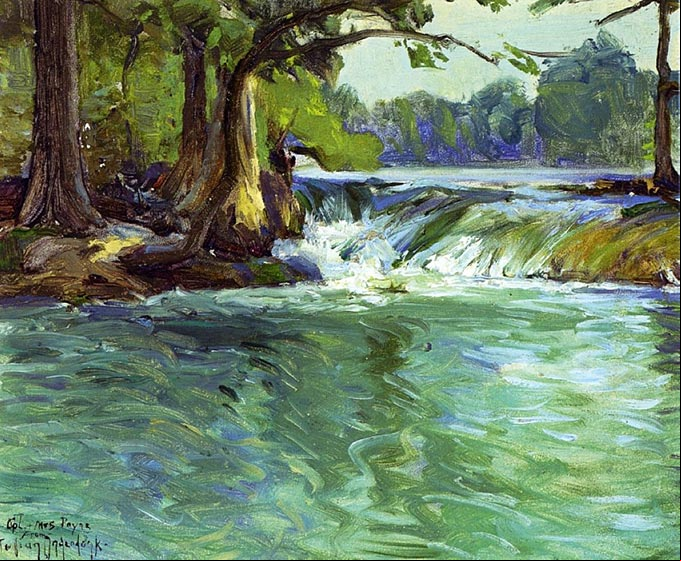 Julian Onderdonk, pintor impresionista estadounidense - On the Guadalupe, 1914 Julian Onderdonk, pintor impresionista estadounidense - On the Guadalupe, 1914