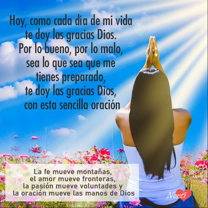 Persona al amanecer orando a Dios