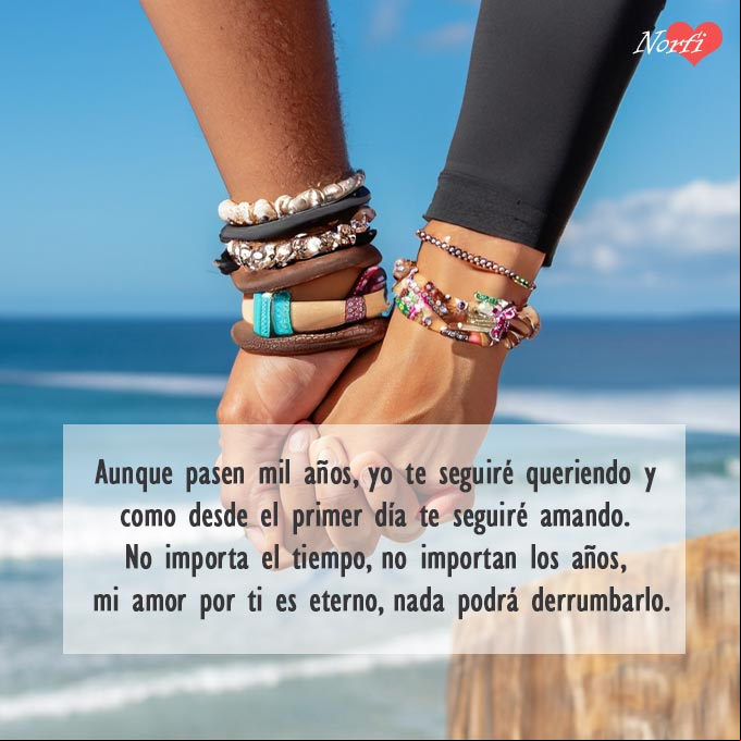 Mi amor por ti es eterno. Poema de amor Dos manos unidas a la orilla del mar