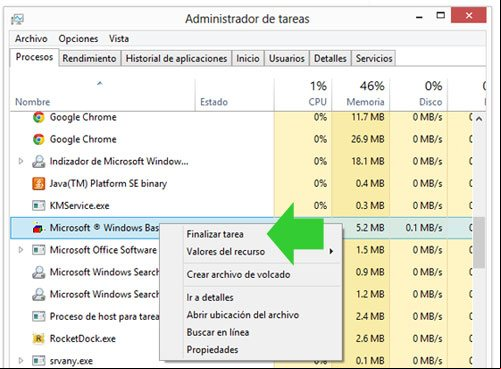 Detener el proceso del virus mungen en el de tareas de Windows 8 Detener el proceso del virus mungen en el de tareas de Windows 8