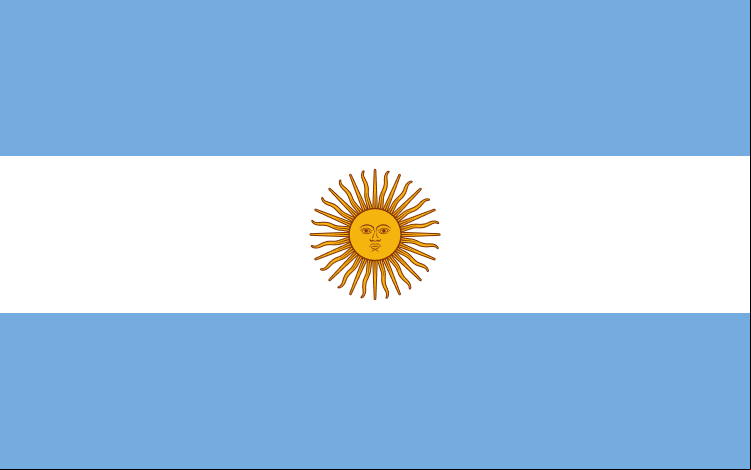 Imagen de la Bandera de la República Argentina Imagen de la Bandera nacional de Argentina