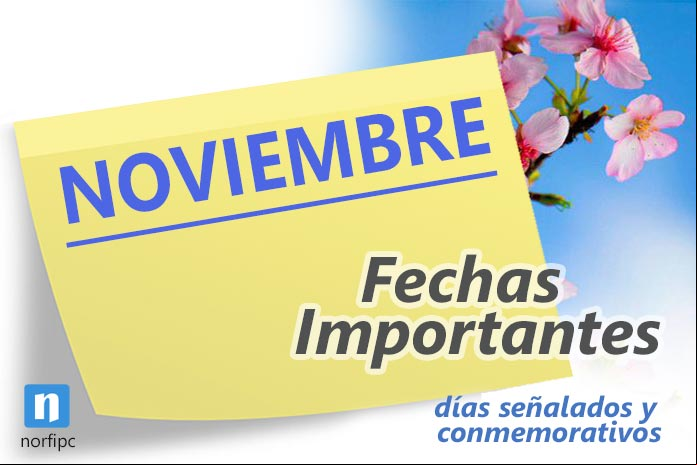 Fechas importantes y días señalados y conmemorativos de noviembre