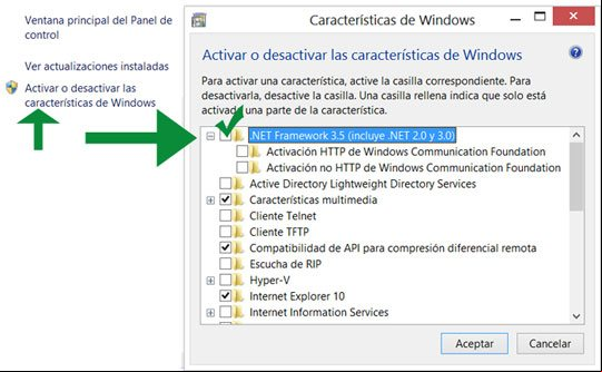 Instalar en Windows 8 .NET Framework 3.5 descargando los archivos desde Microsoft Instalar en Windows 8 .NET Framework 3.5 descargando los archivos desde Microsoft