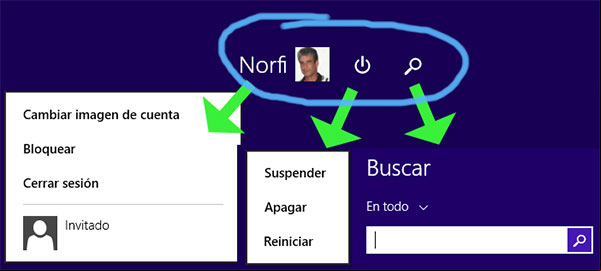 Nuevas opciones en la pantalla inicio de Windows 8.1 Update