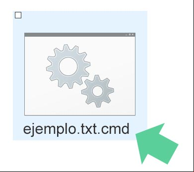 Extensión de un archivo batch