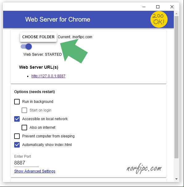 Web Server for Chrome